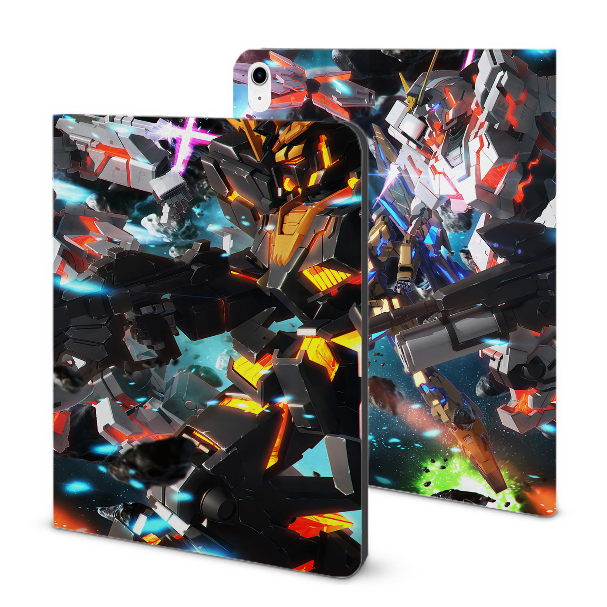 （画像用） 機動戦士ガンダム Mobile Suit Gundam IPad ケース ブック型 PUレザー TPU 耐衝撃 軽量 薄型 ペン収納なし 全面保護 IPad 各モデル対応